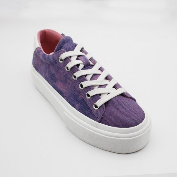 Tie-dyed Twill Low-Top Sneaker