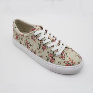 Printed Soft Canvas Low Top Sneaker for Women