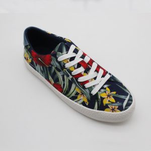 Printed Soft Canvas Low Top Sneaker for Women