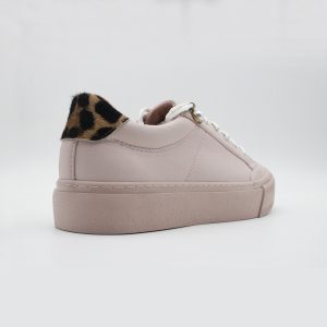 Black/Pink Leather Crocodile Sneaker