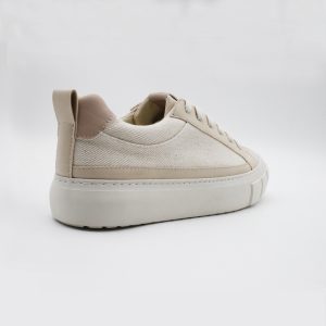 Two-Tone Canvas Lace-up Sneakers for Women