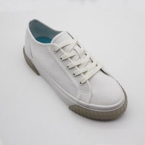 White Canvas Casual Sneakers for Women