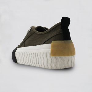 Olive Platform high-Top canvas Sneakers for Women