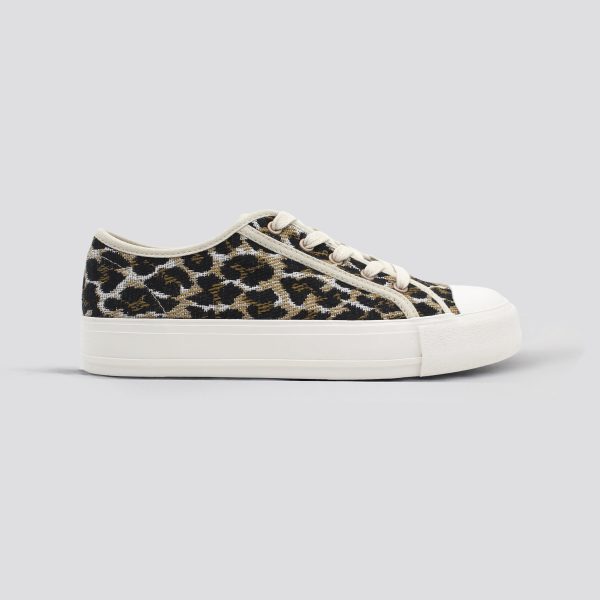 Animal Print Fabric Casual Sneakers for Women