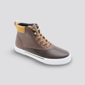 Leather Lace Ankle Deck Boot For Men