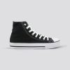 Black Basic High-Top lace-up canvas Sneakers