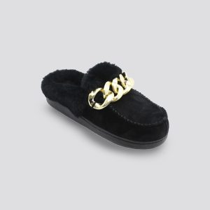 Chain-detail Suede Slipper for Girl