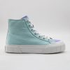 high-top canvas sneakers in multi-color.