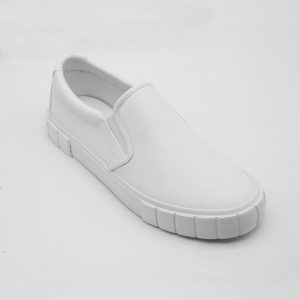 Faux Leather Slip-On Sneakers