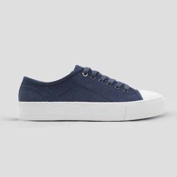 Basic Baseball Canvas Sneaker with Different Material for Women