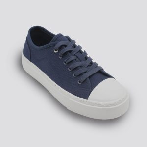 Basic Baseball Canvas Sneaker with Different Material for Women