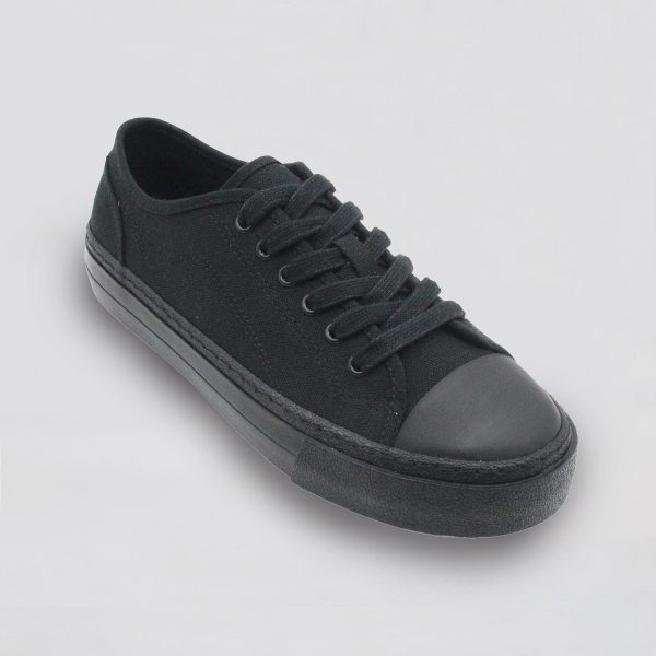 Basic Baseball Canvas Sneaker with Different Material for Women