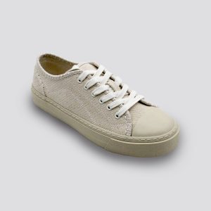 Basic Baseball Canvas Sneaker with Different Material for Women