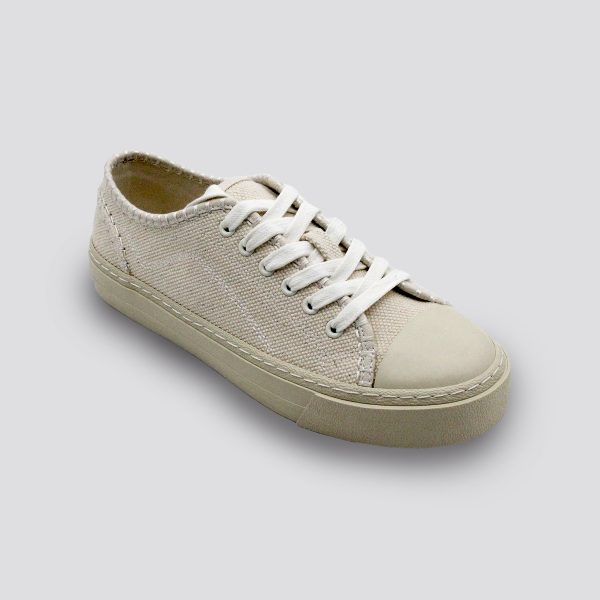 Basic Baseball Canvas Sneaker with Different Material for Women