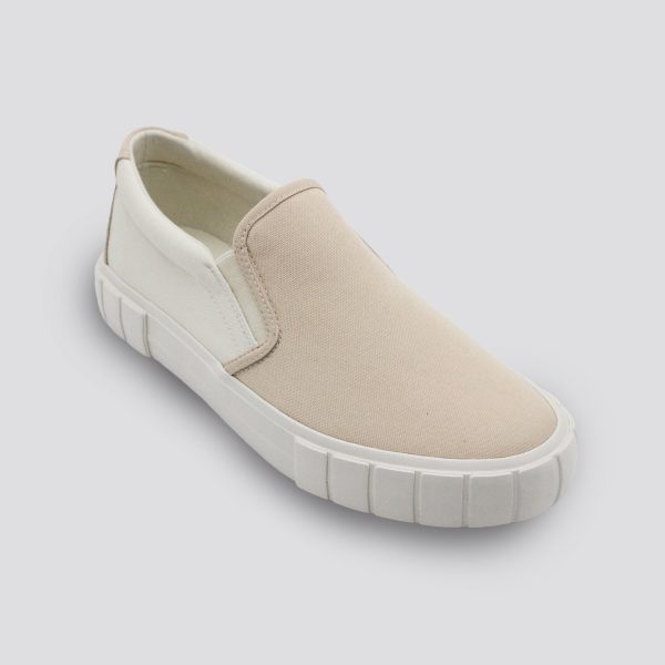 Two-Tone Canvas Slip-On Sneakers for Men