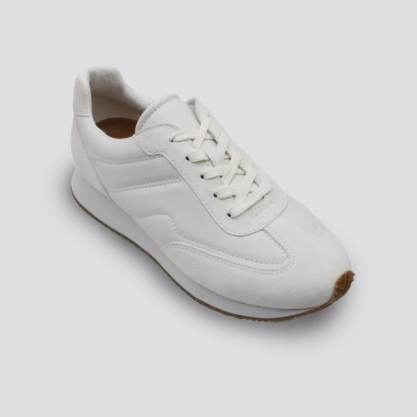 Gray Genuine Suede Runner Sneakers for Men