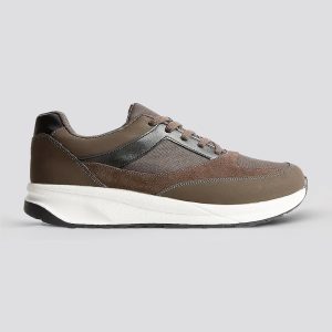 Faux Leather Runner Sneakers for Men