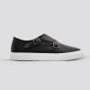 Double buckle Leather/Suede sneakers for Men