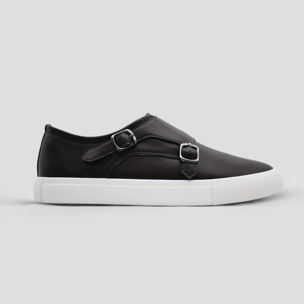 Double buckle Leather/Suede sneakers for Men