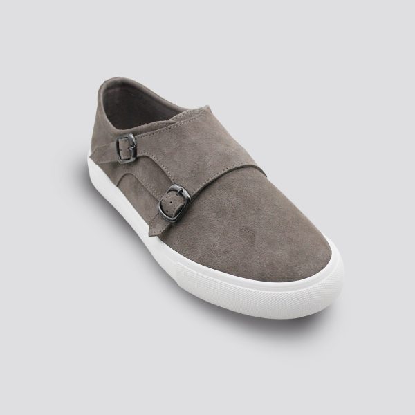 Double buckle Leather/Suede sneakers for Men