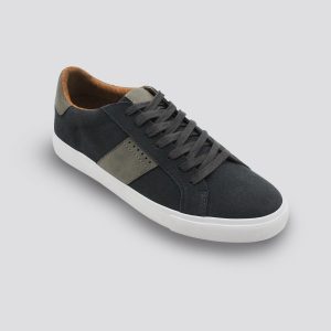 Genuine Suede Sneakers with Stripe for Men