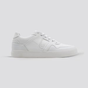 White Leather Low top sneaker for Men
