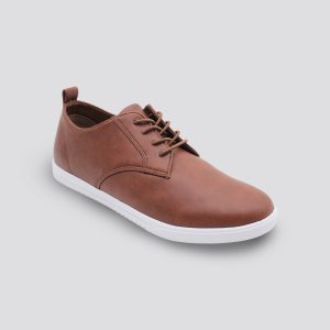 Cognac Chunk Leather Dressing Sneakers