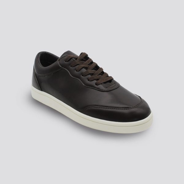 Dark Brown Leather Dressing Sneakers