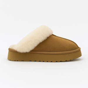 Suede Fur Platform Slipper for Women