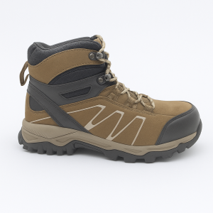 Mid-cut steel-toe waterproof slip-resistant safety-shoes
