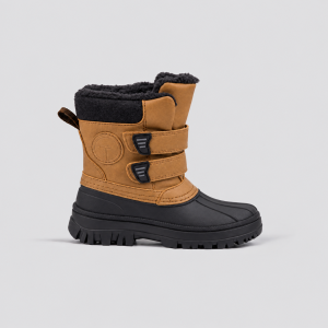 Tan Double-Strap Waterproof Snow Boot